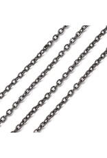 #12 Cable Chain Textured 3x2mm Gunmetal