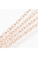 #7 Cable Chain 3x2mm   Rose Gold  16 Feet