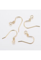 Ear Wire  Spring 17x18mm Stainless Steel 18k Gold  Plated x20  NF