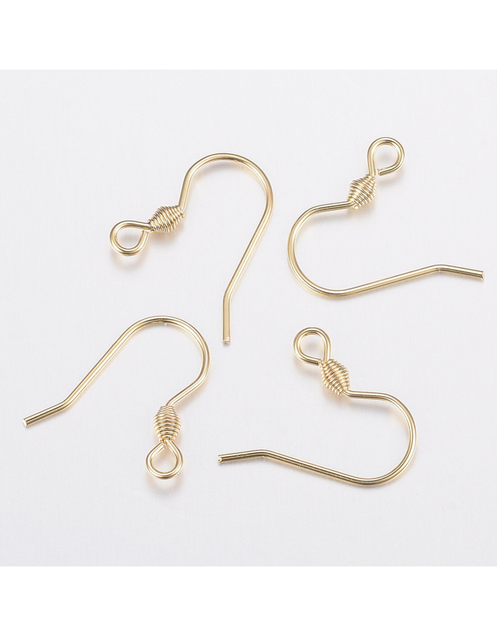 Ear Wire  Spring 17x18mm Stainless Steel 18k Gold  Plated x20  NF