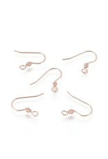 Ear Wire  Spring 17x18mm Stainless Steel Rose Gold x20  NF