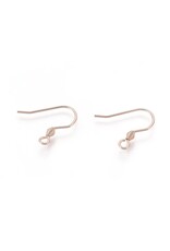 Ear Wire  Spring 17x18mm Stainless Steel Rose Gold x20  NF