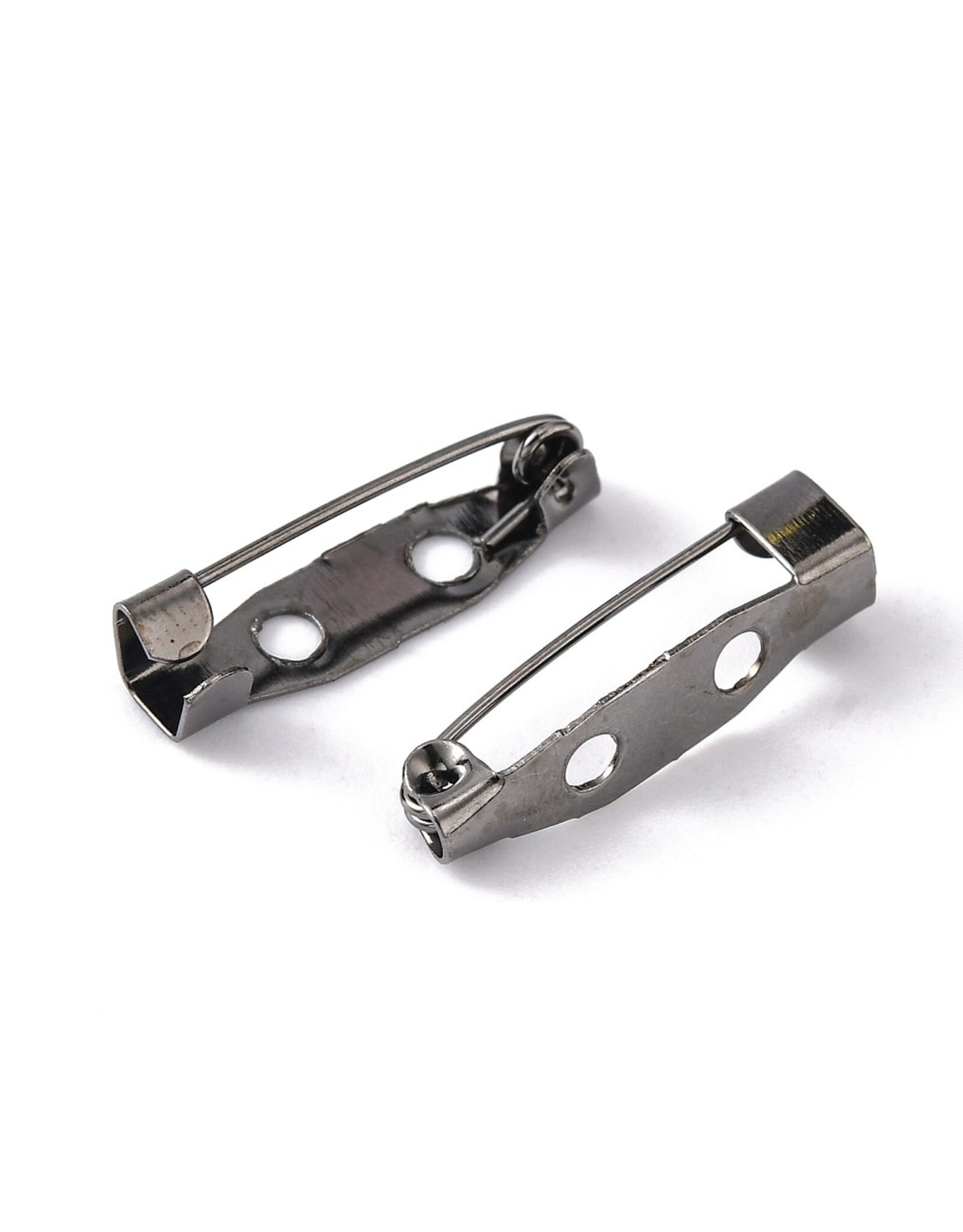 Brooch Back 20x5mm  Gunmetal