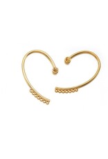 Ear Cuff with Rhinestone 60x30mm x2