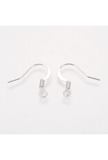 Ear Wire  Spring 15x.7mm  Silver   NF