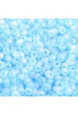 Czech 201021  8  Seed Transparent Light Blue AB Matte