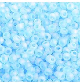 Czech 201021  8  Seed Transparent Light Blue AB Matte