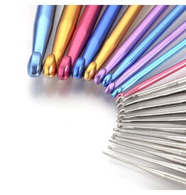 Crochet  Needle Set  Multi Colour  x22 pieces