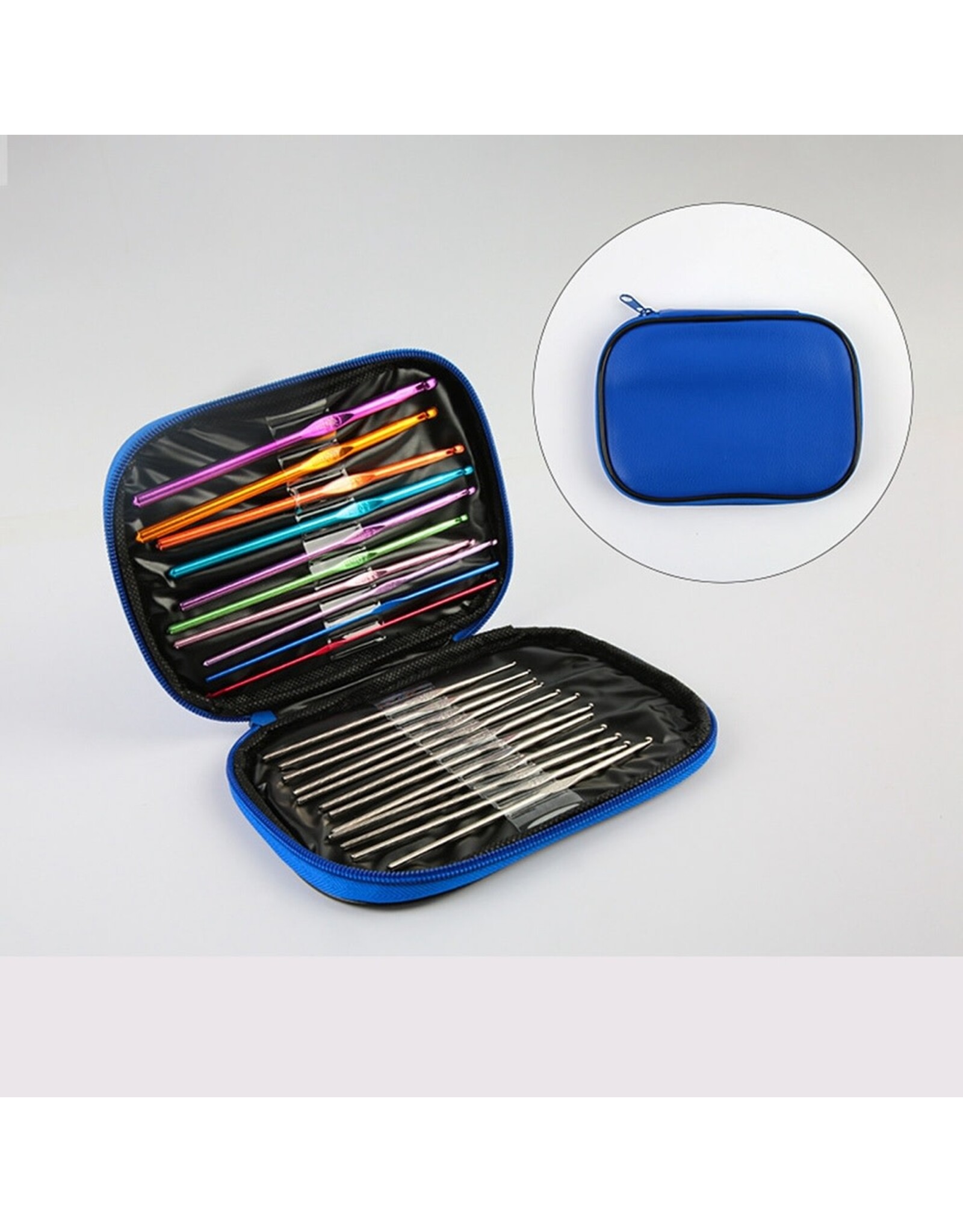 Crochet  Needle Set Multi Colour With Random Colour Case   x22 pieces
