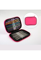Crochet  Needle Set Multi Colour With Random Colour Case   x22 pieces