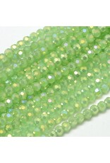 4mm Round Green Opal AB  x95