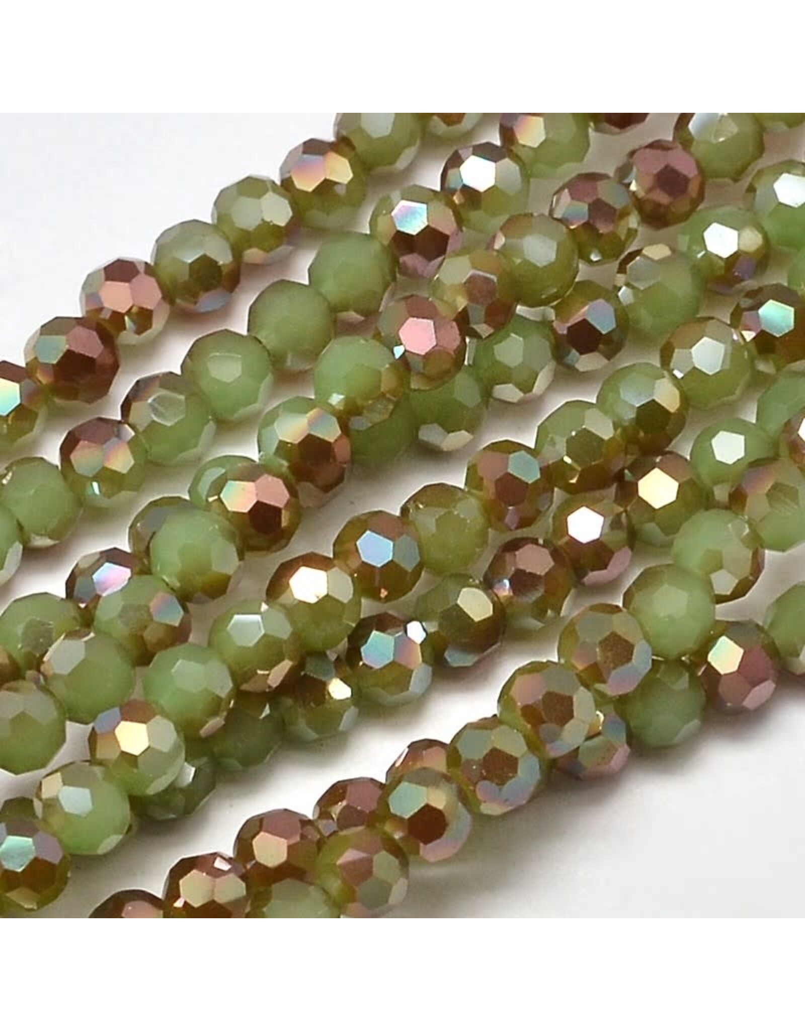 4mm Round Green Opal Bronze 1/2 Coat   x95