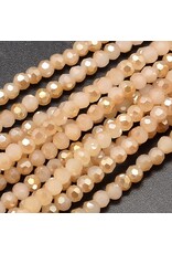 4mm Round  Light  Peach Opal Bronze 1/2 Coat  x95