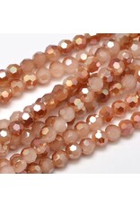 4mm Round  Sand Opal Copper 1/2 Coat  x95