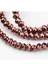 3x2mm Rondelle  Dark Copper Metallic  x160