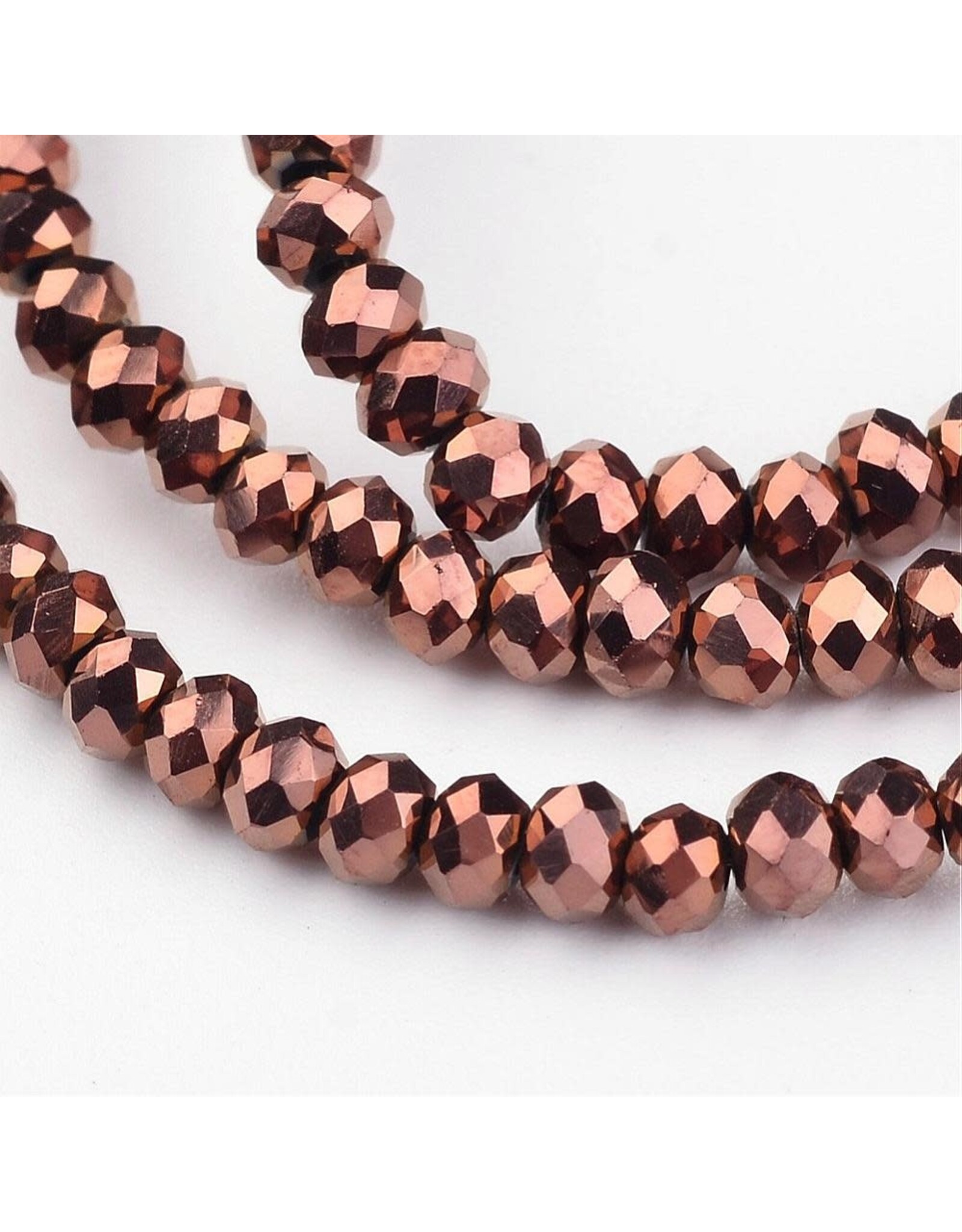 3x2mm Rondelle  Dark Copper Metallic  x160