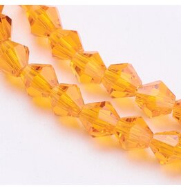 4mm Bicone  Light Orange   x85