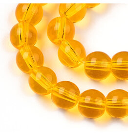6mm Round   Transparent Dark Yellow  x65