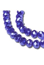 8x6mm Rondelle  Transparent Blue    x65