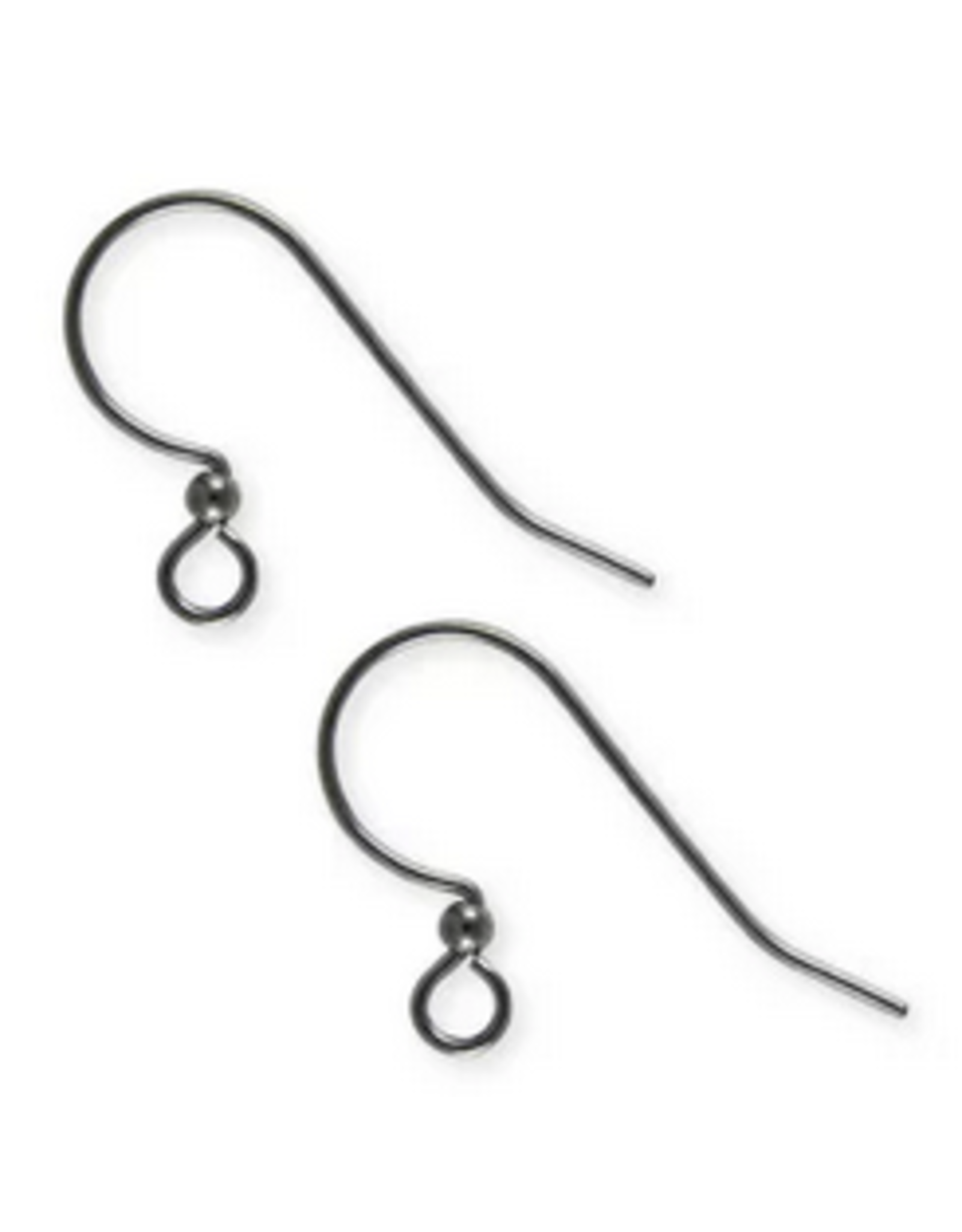 Ear Wire15mm with  2mm Ball Gunmetal  x50 NF