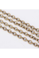 #16 Cable Chain Soldered  4x3mm  Antique Brass 1 Foot NF