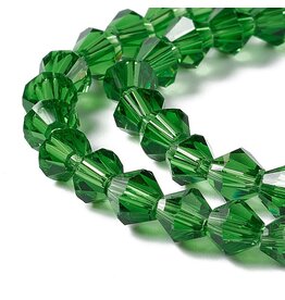 6mm Bicone Lime Green  x45