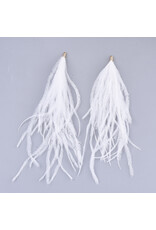 Ostrich Feather Dangle 130mm