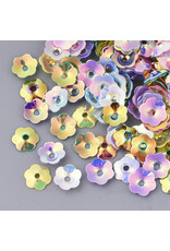 7mm Cupped Flower Sequin 11g Multi AB