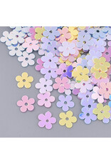 7mm Flat Flower Sequin 11g  Multi AB