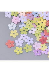 7mm Flat Flower Sequin 11g  Multi AB