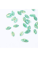 9x5mm Flat Leaf Sequin 3g  Green AB