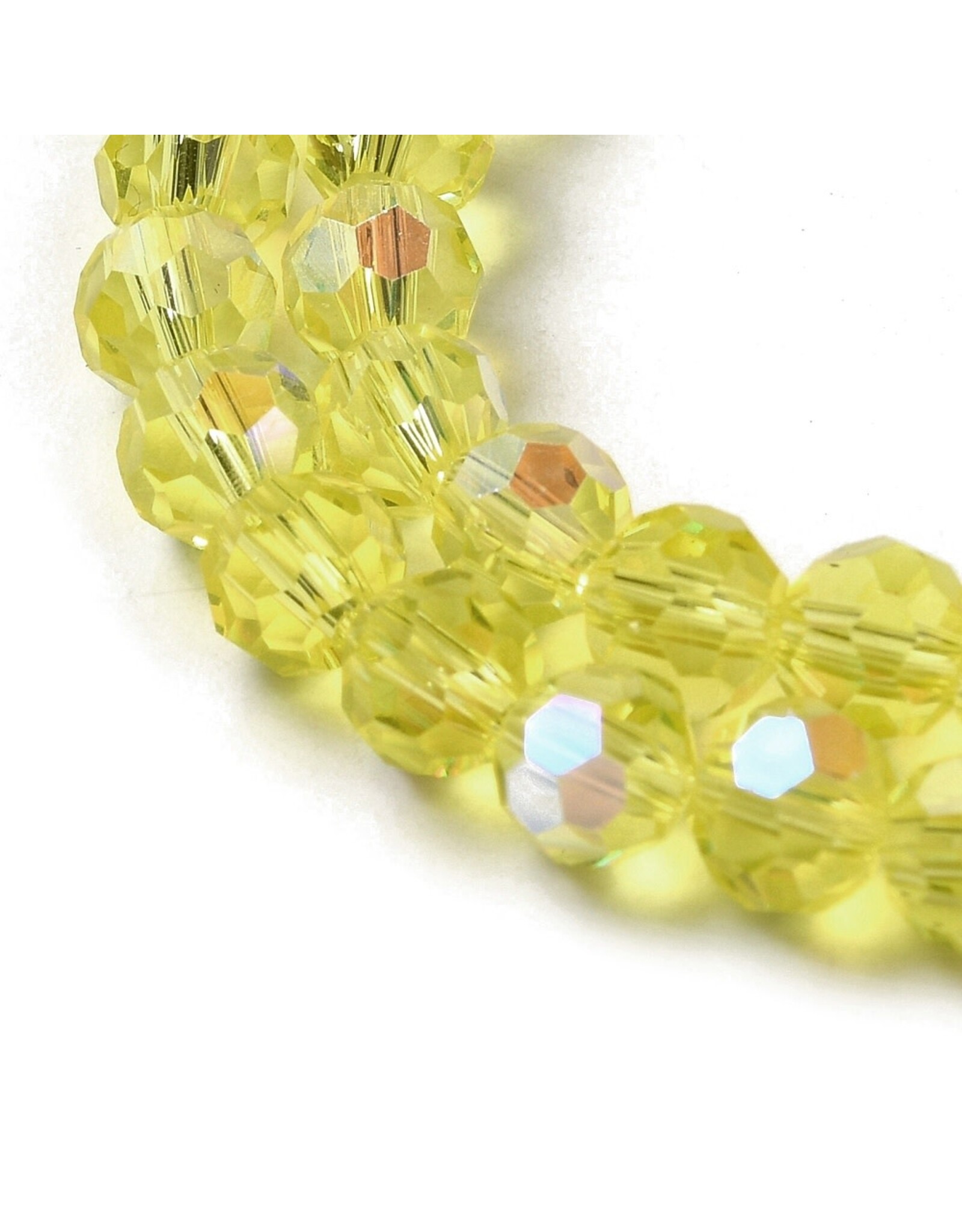 6mm Round  Transparent Yellow AB x95