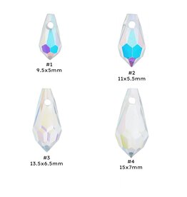 Drop Clear AB  Assorted Sizes  x48