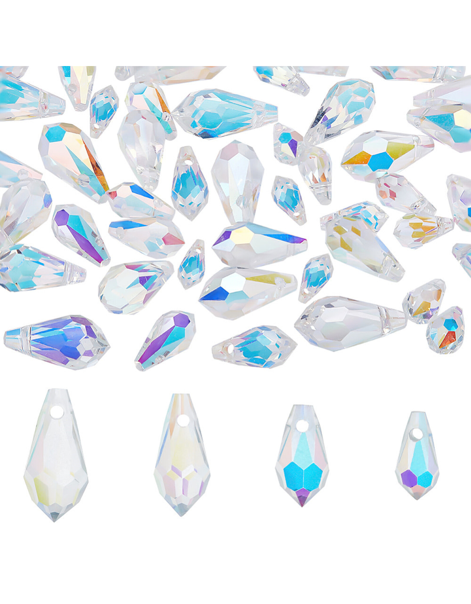 Drop Clear AB  Assorted Sizes  x48