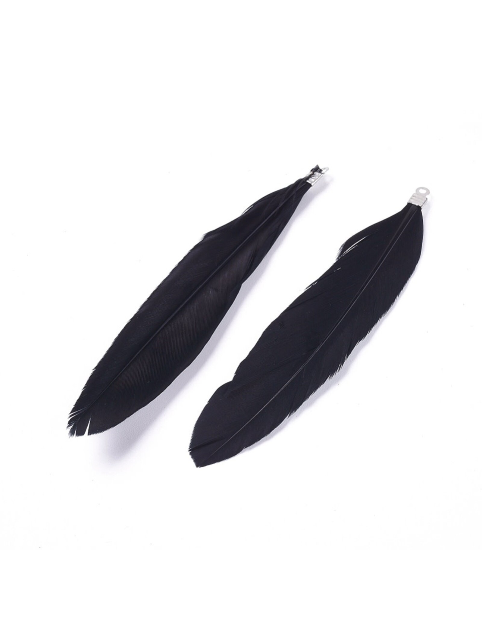 Feather Black  72x15mm  x5pair
