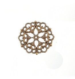 Filigree Pendant  Antique Brass  x2