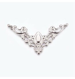 Filigree Pendant Silver 35x59mm