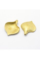 Calla Lily Brass  34x27mm Gold x2