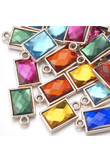 Rectangle Pendant Acrylic 21x13mm x2
