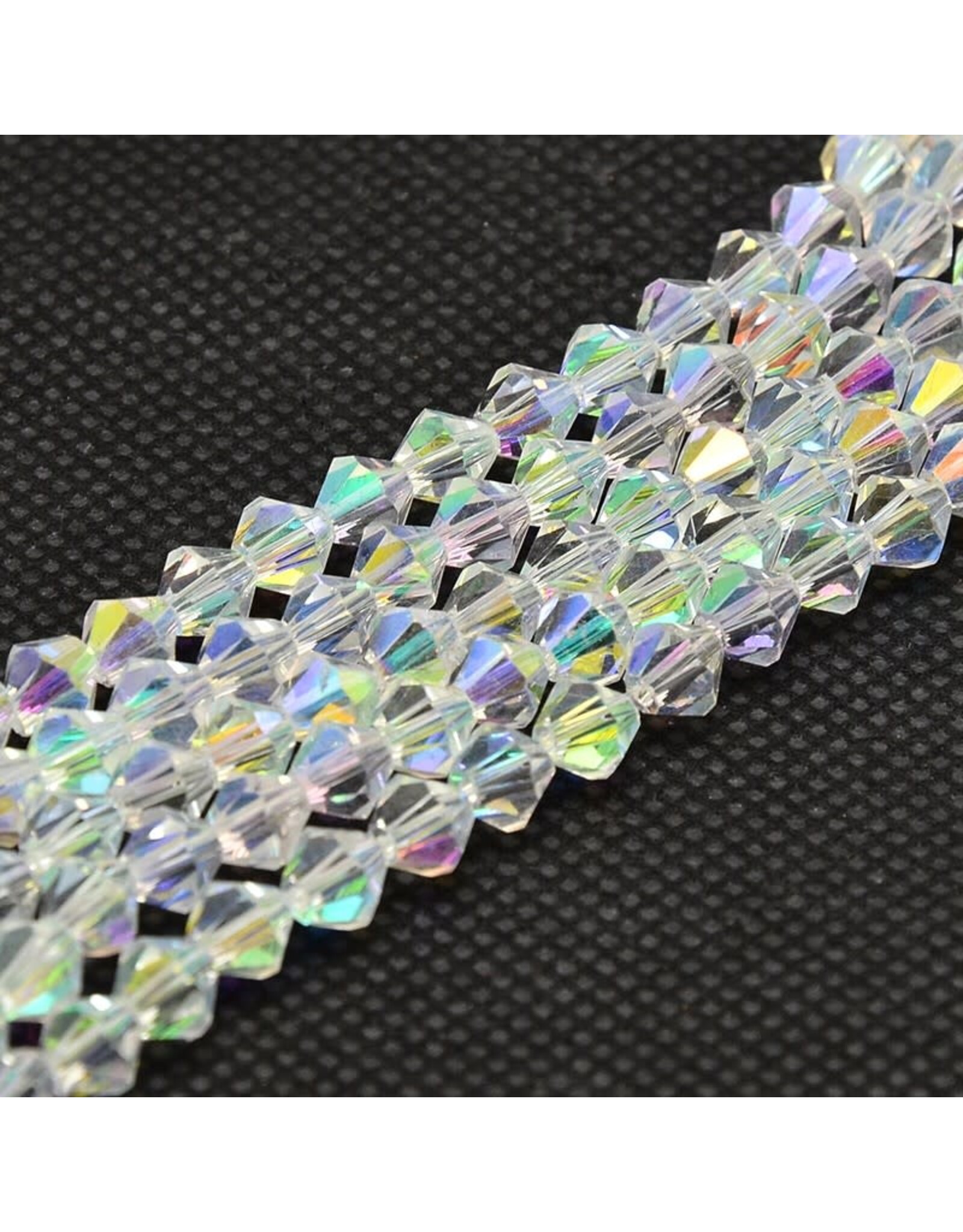 3mm Bicone  Clear AB   x110