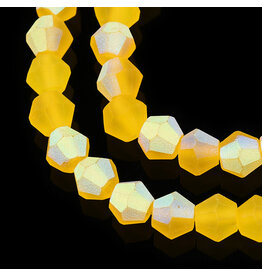 4mm Bicone  Golden Yellow Matte AB "AA" Grade  x80
