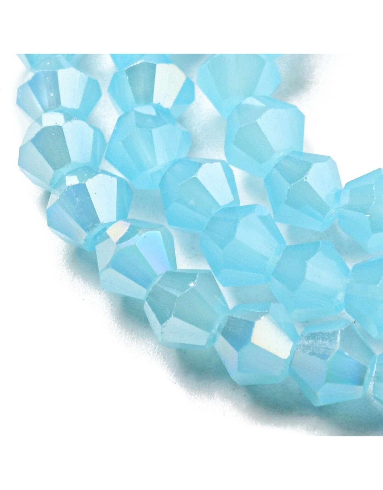 4mm Bicone Sky Blue Opal  AB x80