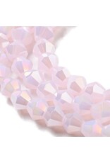 4mm Bicone Pink Opal AB  x80