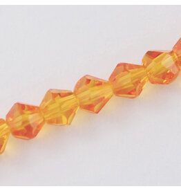6mm Bicone Orange  x45