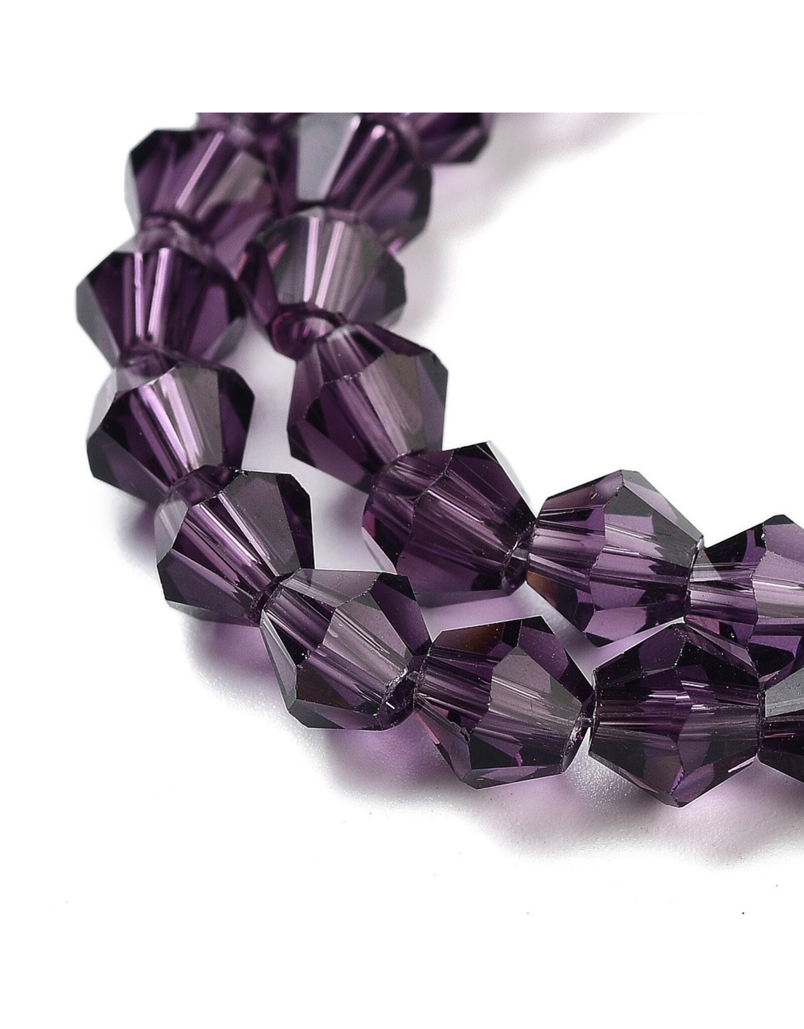 6mm Bicone Purple  x45