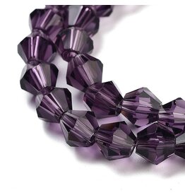 6mm Bicone Purple  x45