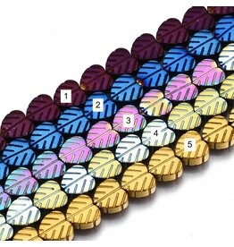 Leaf Synthetic Hematite  6x6mm  x60