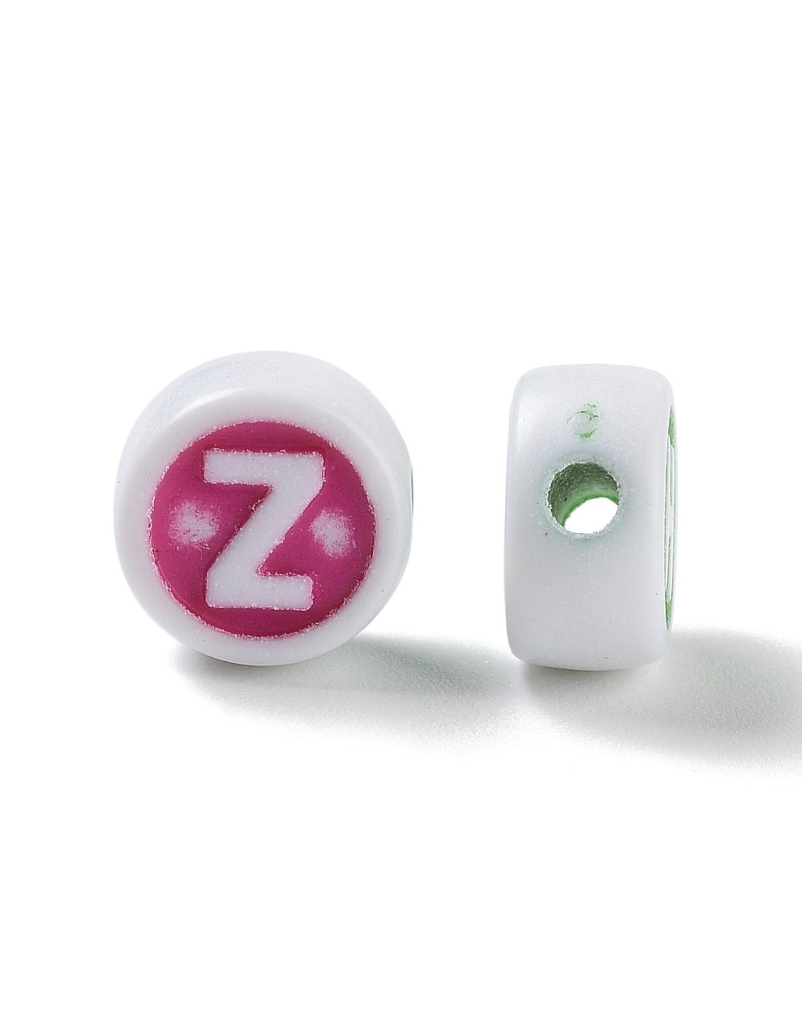 10mm Round  White With Colourful  Letters   Random Mix x130 (50g)