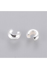 Crimp Cover 3mm Silver  x50 NF