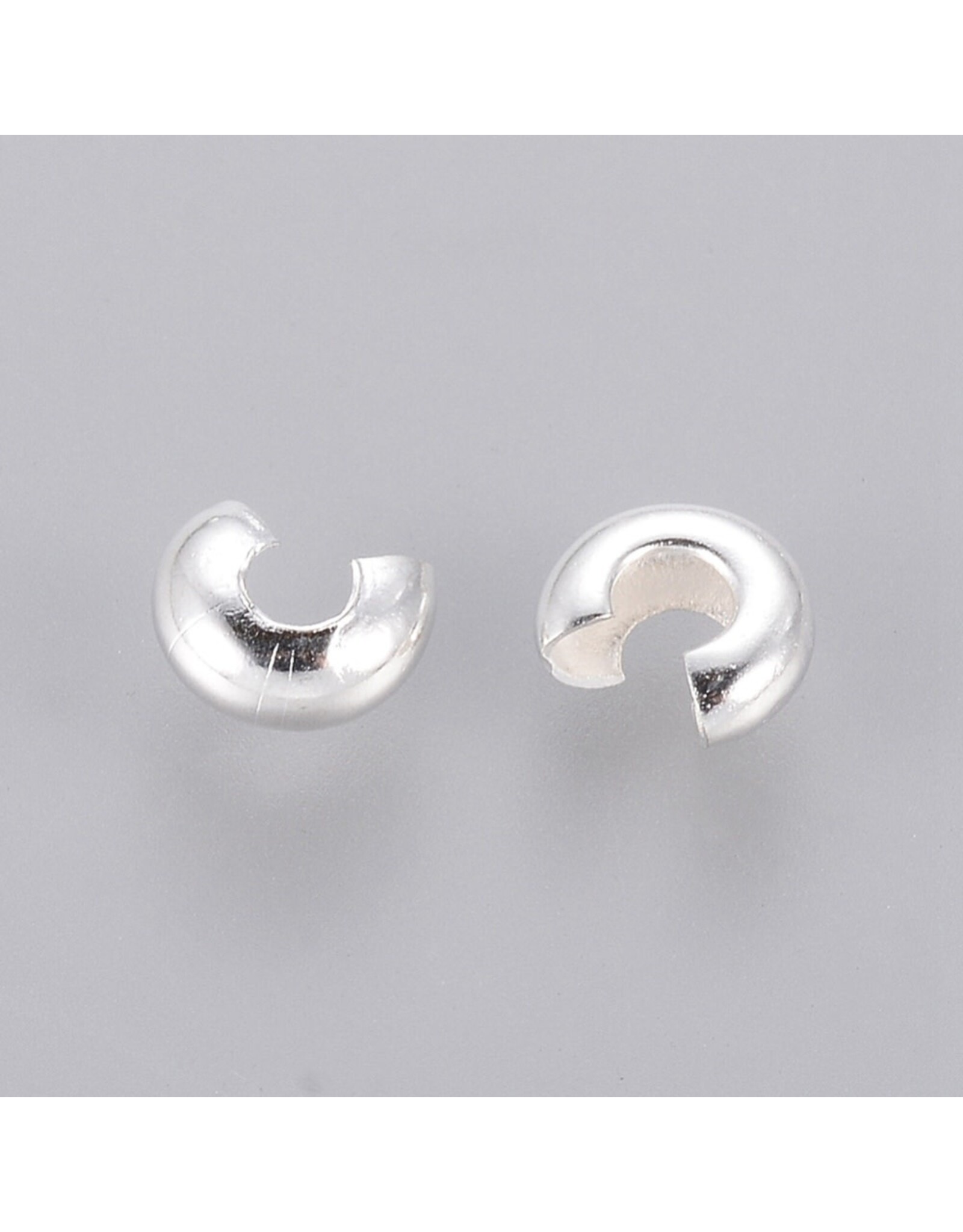 Crimp Cover 3mm Silver  x50 NF